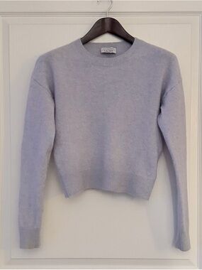 & Other Stories Soft Lilac Shrunken Crew Neck Sweater